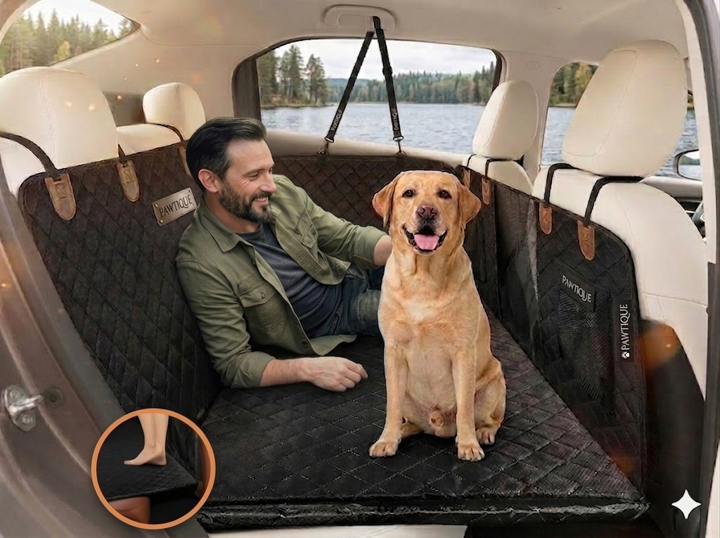 PawsPrank SafeRide™ Hard Bottom Dog Car Seat Cover