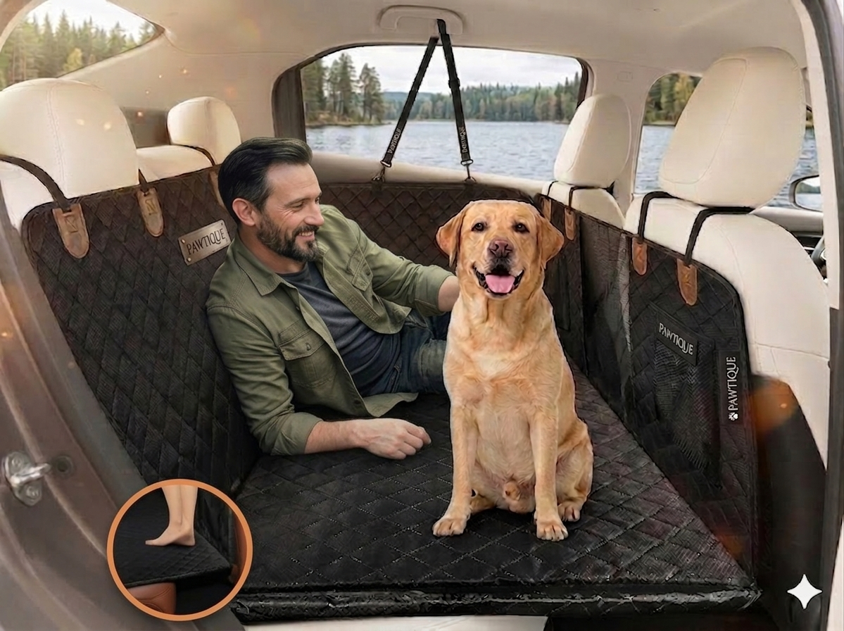 PawsPrank SafeRide™ Hard Bottom Dog Car Seat Cover