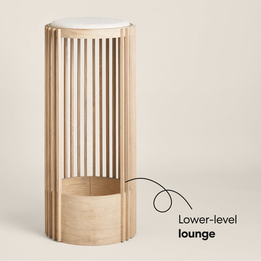 PawsPrank Nordic Minimalist Wood Cat Tree - Modern Design