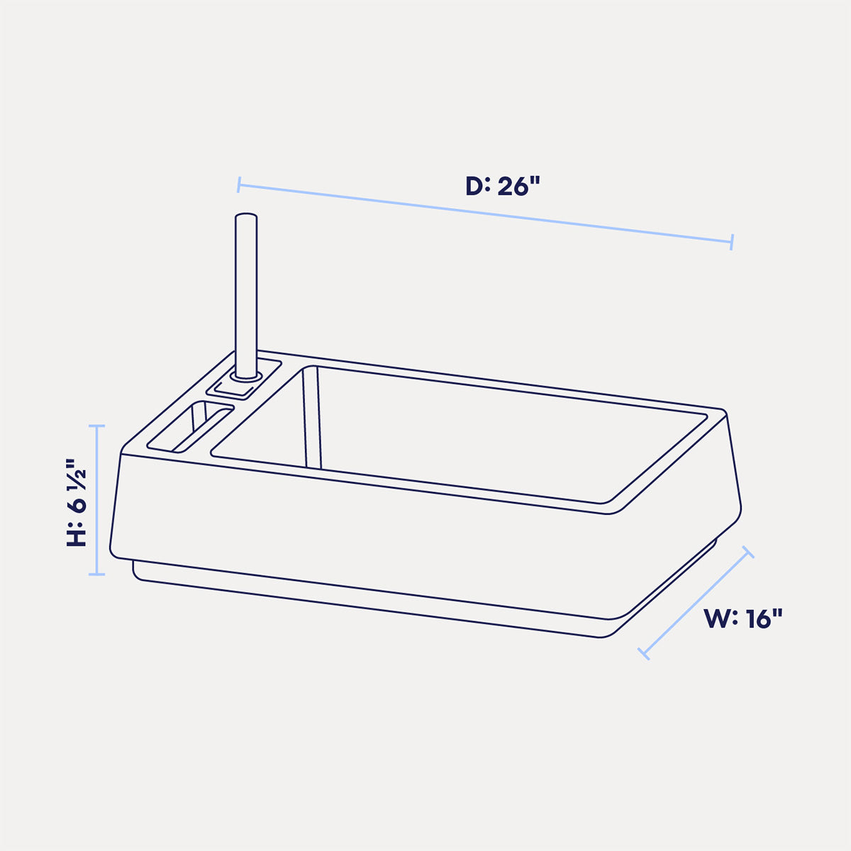 PawsPrank Horizon Modern Litter Box - Integrated Tool System