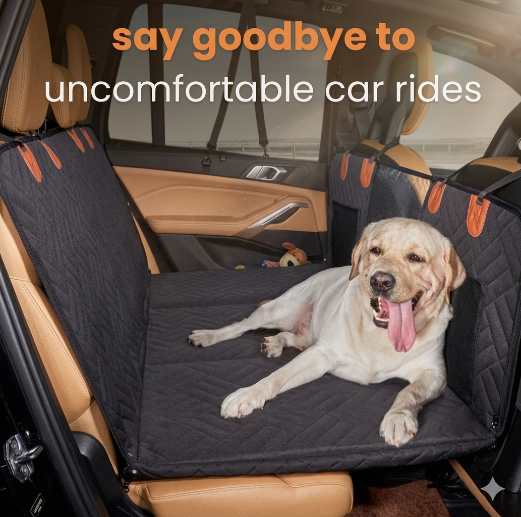PawsPrank SafeRide™ Hard Bottom Dog Car Seat Cover